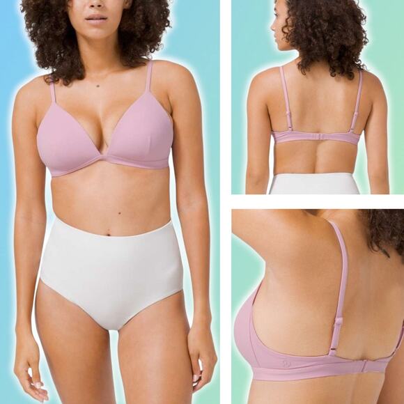 NWT LULULEMON Deep Sea Swim Top D Cup Size 6 Rose Mellow - Picture 1 of 9